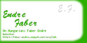 endre faber business card